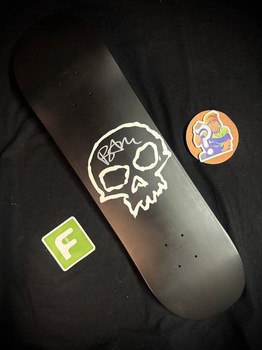 Signed Bam Margera Black Skull Limited Zero Autographed Skateboard Deck