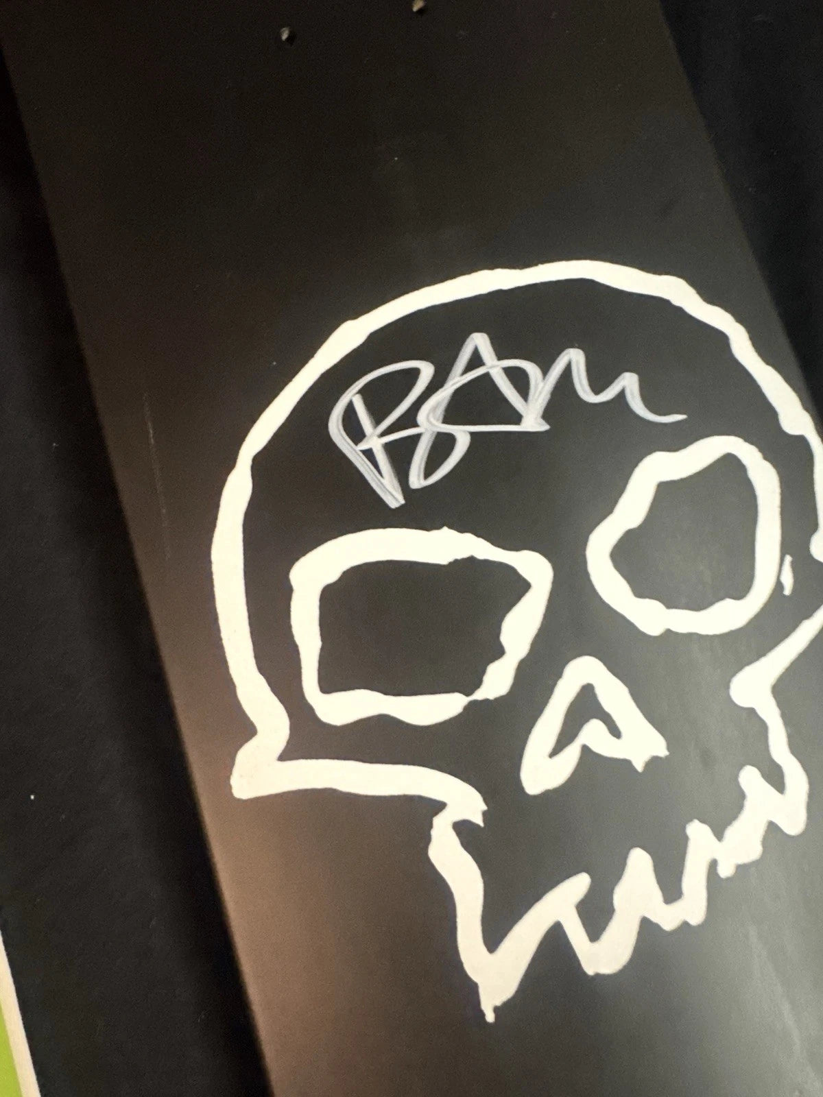 Signed Bam Margera Black Skull Limited Zero Autographed Skateboard Deck