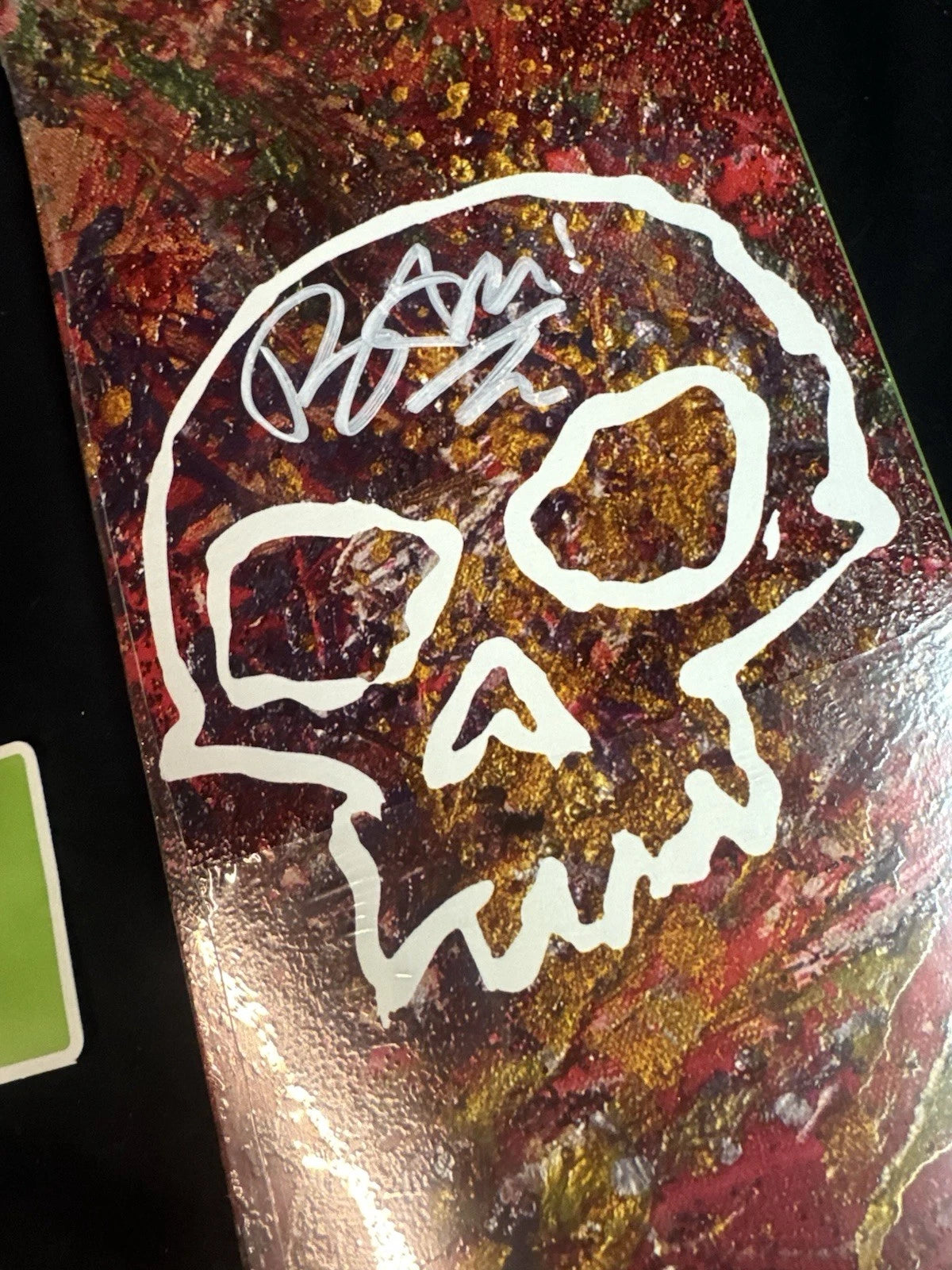 Signed Bam Margera Splatter Skull Limited Zero Autographed Skateboard Deck