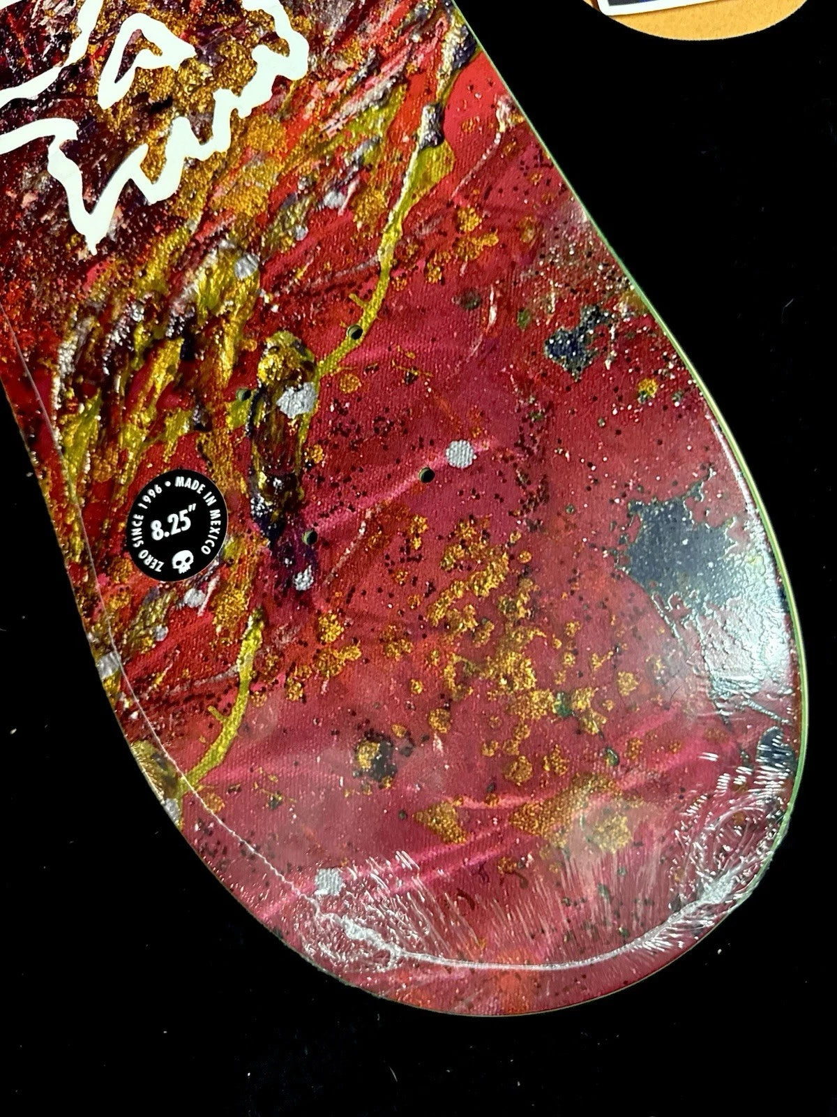 Signed Bam Margera Splatter Skull Limited Zero Autographed Skateboard Deck
