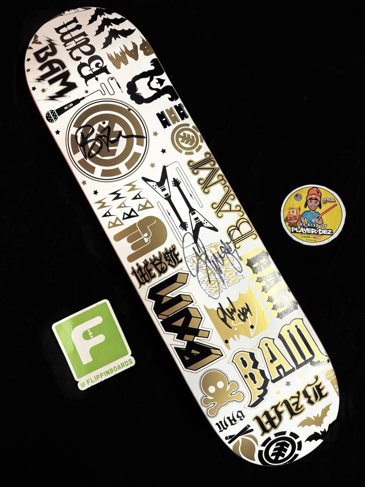 Signed Bam Phil April Margera HIM Element Autographed Skateboard Deck
