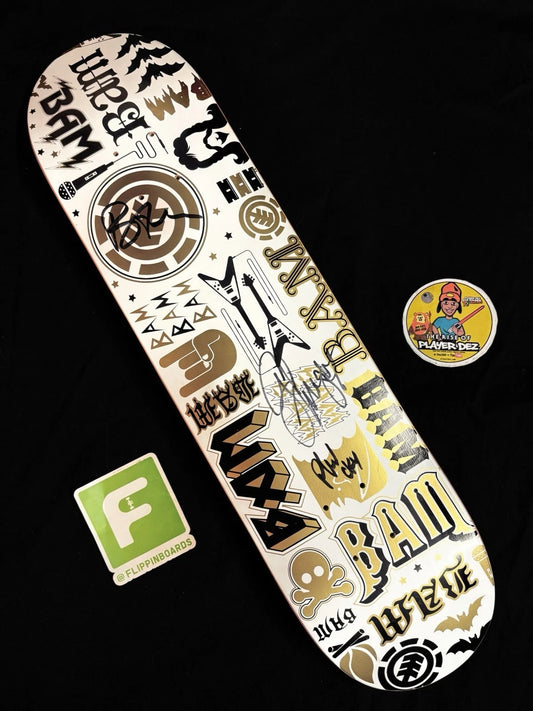 Signed Bam Phil April Margera HIM Element Autographed Skateboard Deck