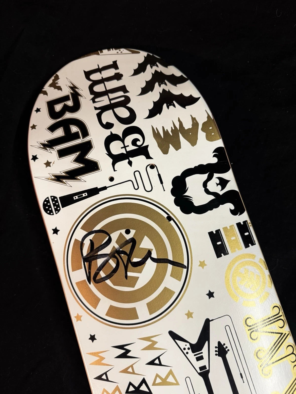 Signed Bam Phil April Margera HIM Element Autographed Skateboard Deck