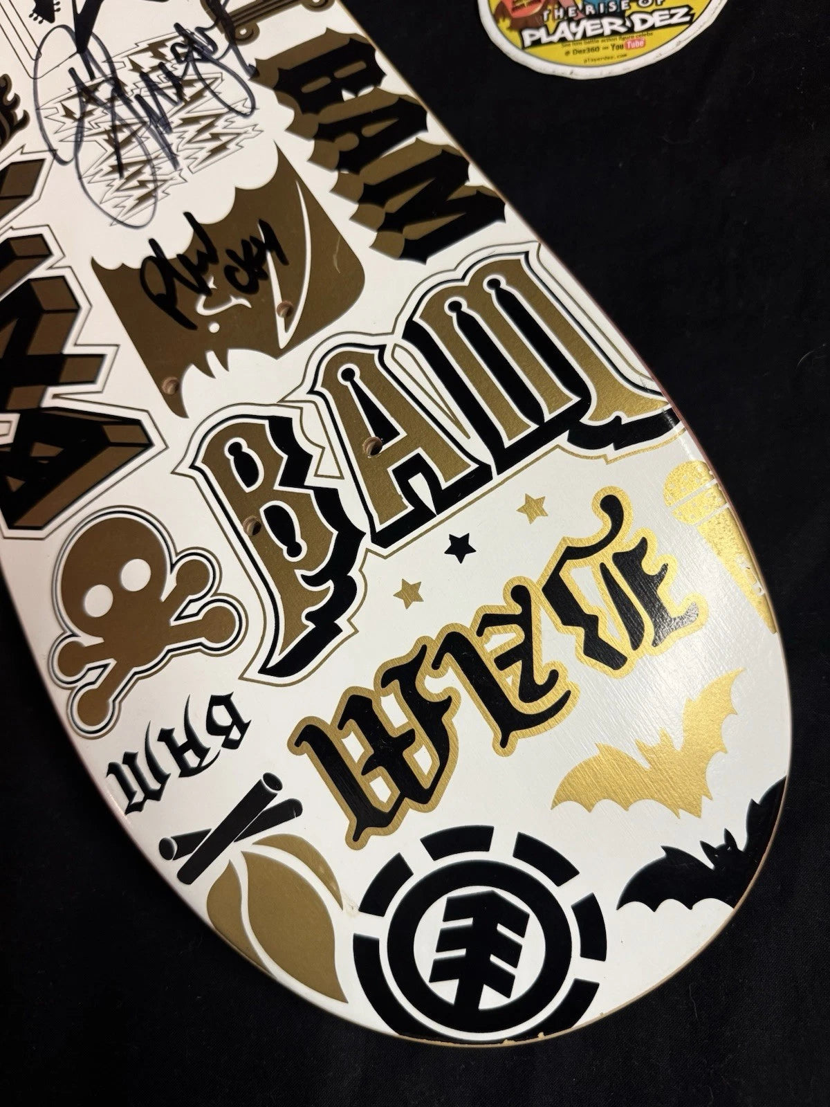 Signed Bam Phil April Margera HIM Element Autographed Skateboard Deck