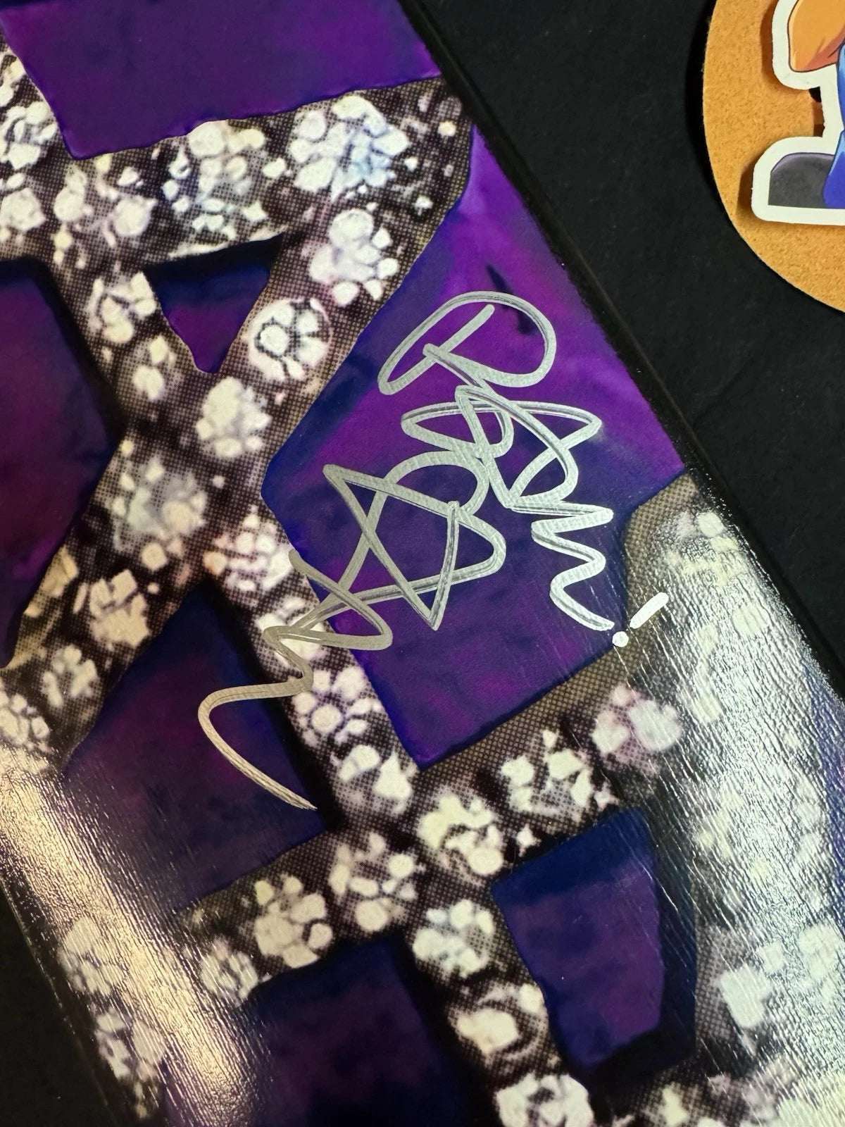 Signed Bam Margera Purple Grills Dip HIM Autographed Skateboard Deck