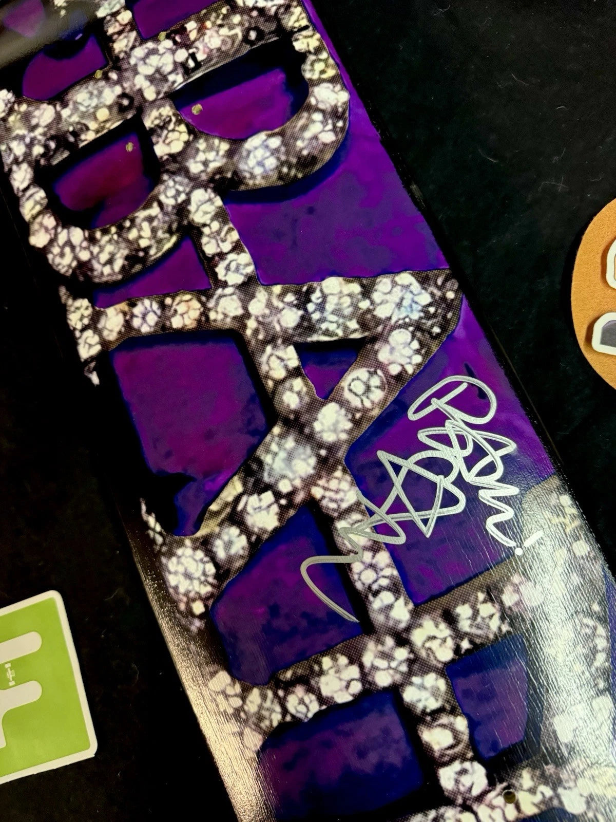 Signed Bam Margera Purple Grills Dip HIM Autographed Skateboard Deck