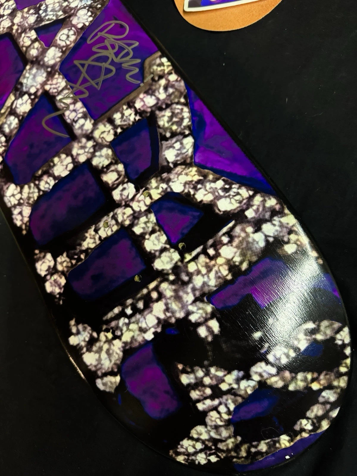 Signed Bam Margera Purple Grills Dip HIM Autographed Skateboard Deck