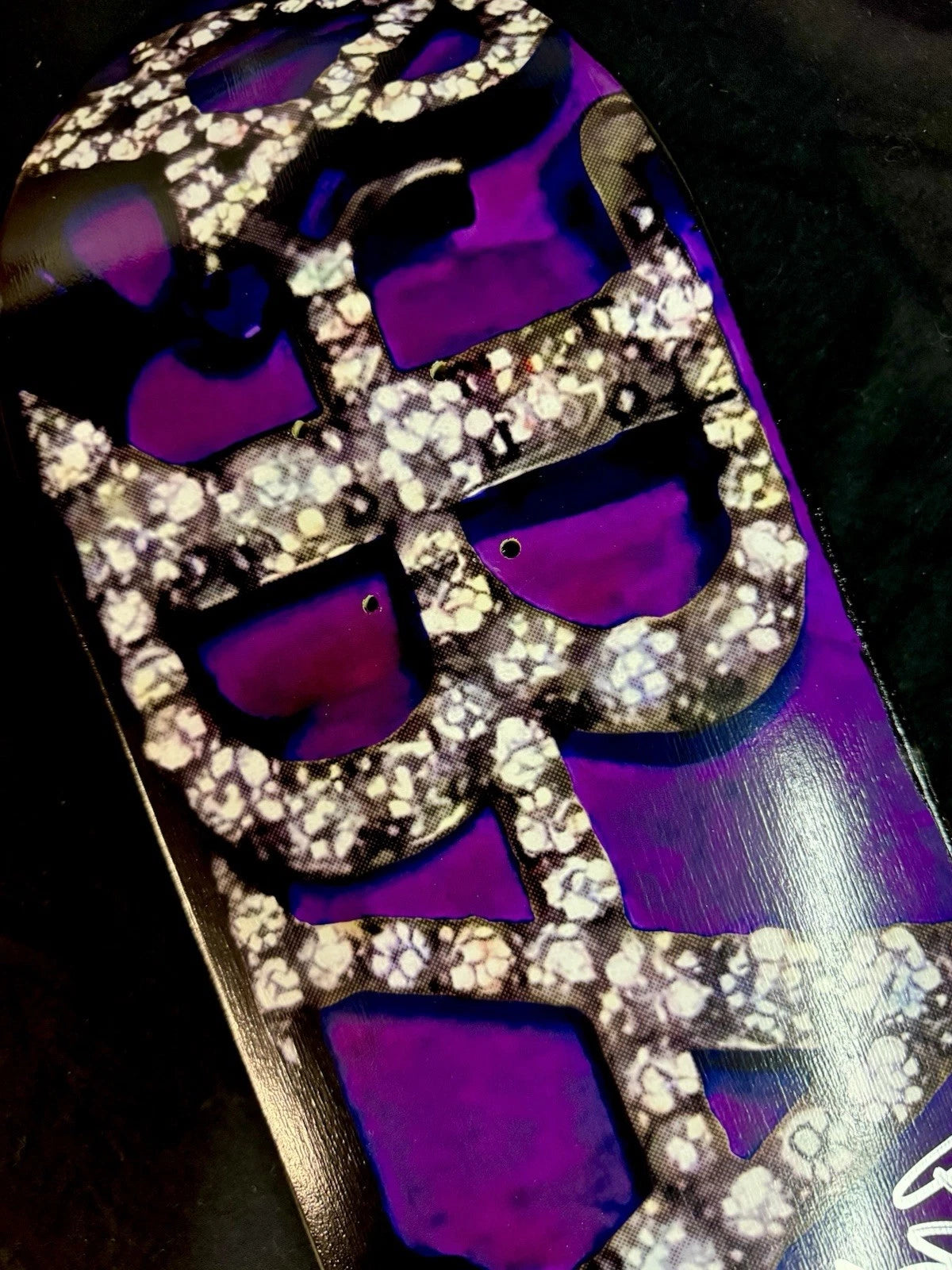 Signed Bam Margera Purple Grills Dip HIM Autographed Skateboard Deck