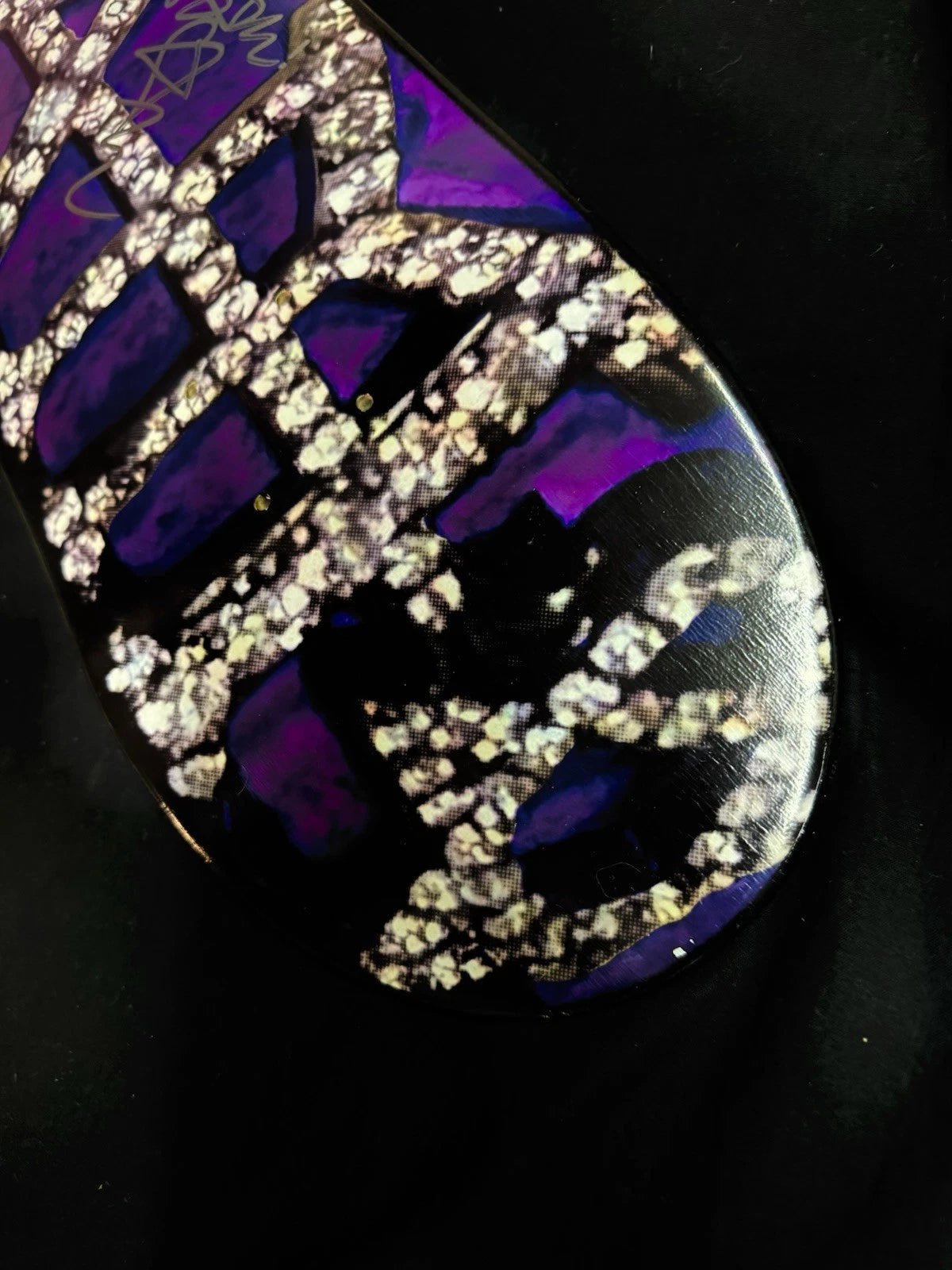 Signed Bam Margera Purple Grills Dip HIM Autographed Skateboard Deck