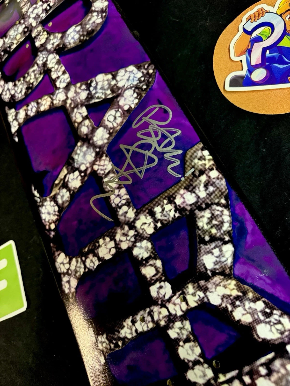 Signed Bam Margera Purple Grills Dip HIM Autographed Skateboard Deck