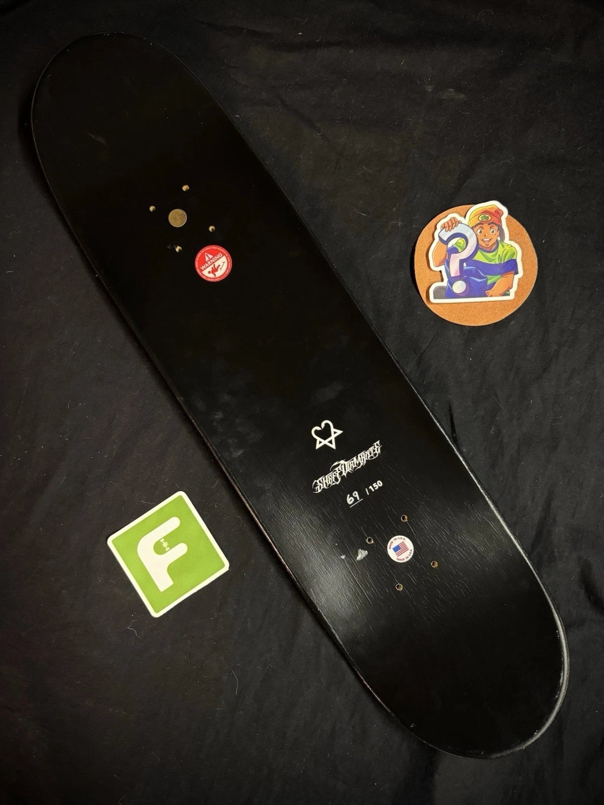 Signed Bam Margera Purple Grills Dip HIM Autographed Skateboard Deck