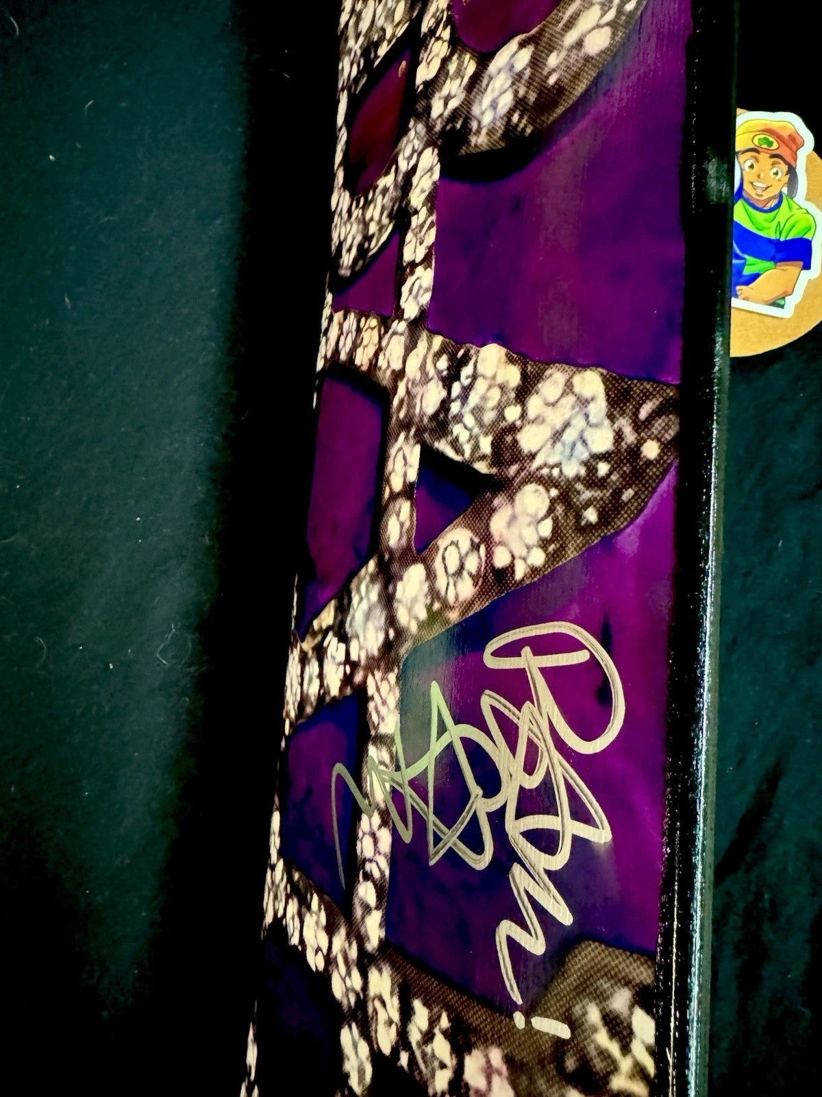 Signed Bam Margera Purple Grills Dip HIM Autographed Skateboard Deck