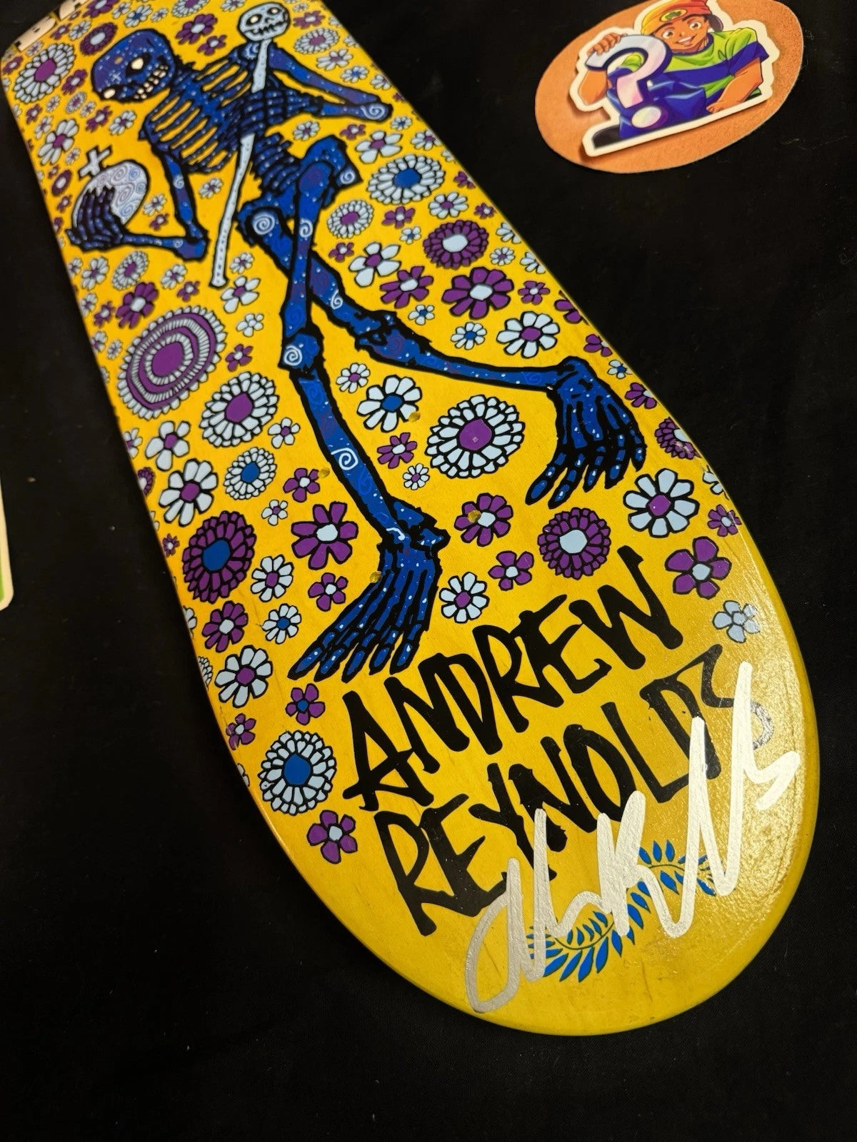 Signed Andrew Reynolds Day Of The Dead FOS Autographed Baker Skateboard Deck