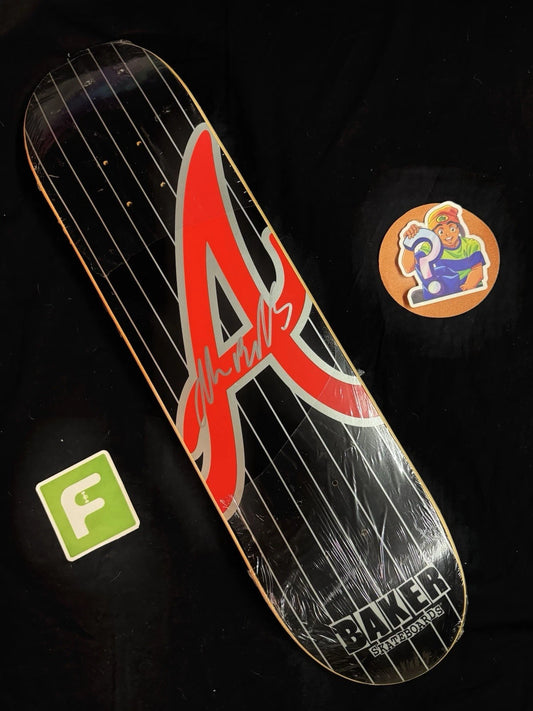 Signed Andrew Reynolds ATL A Letter Autographed Baker Skateboard Deck