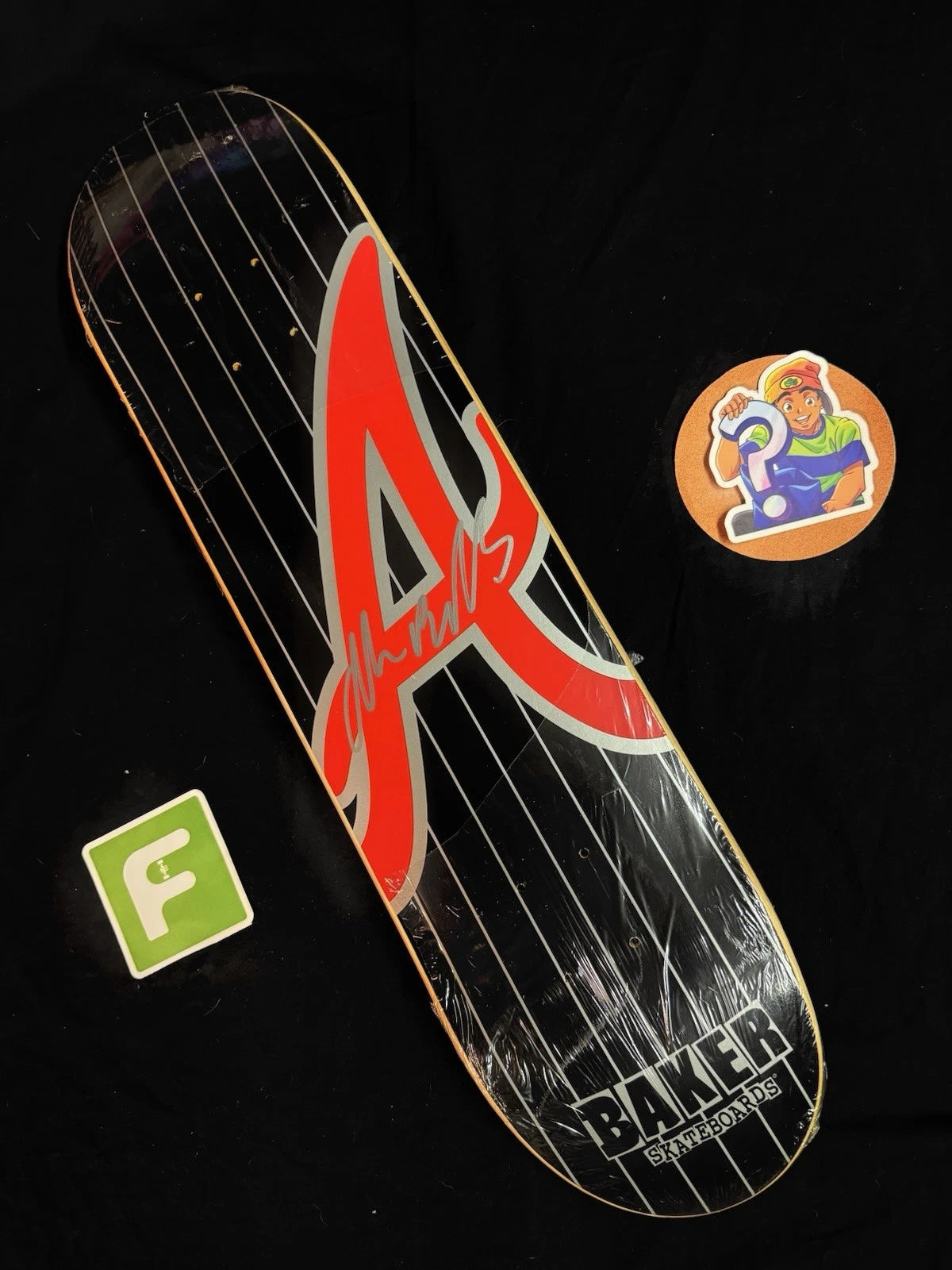 Signed Andrew Reynolds ATL A Letter Autographed Baker Skateboard Deck