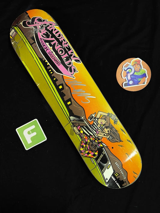 Signed Andrew Reynolds Shaggy Scooby Doo Autographed Baker Skateboard Deck