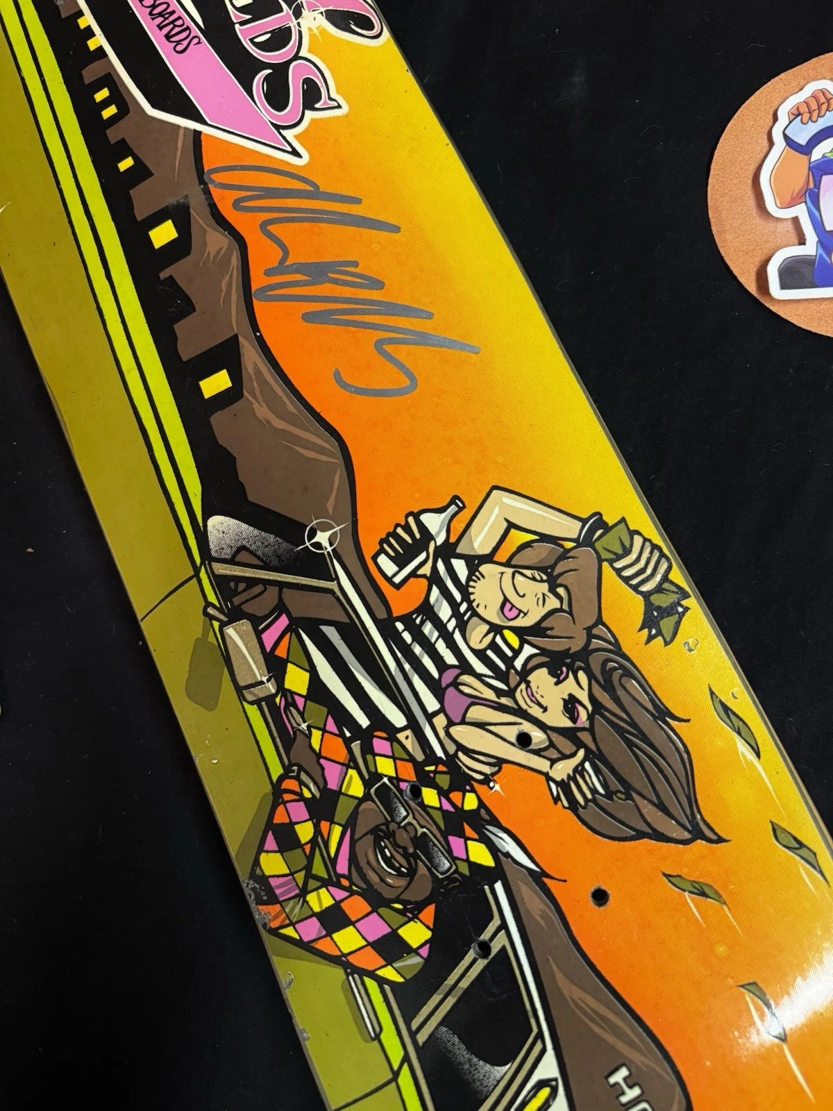 Signed Andrew Reynolds Shaggy Scooby Doo Autographed Baker Skateboard Deck