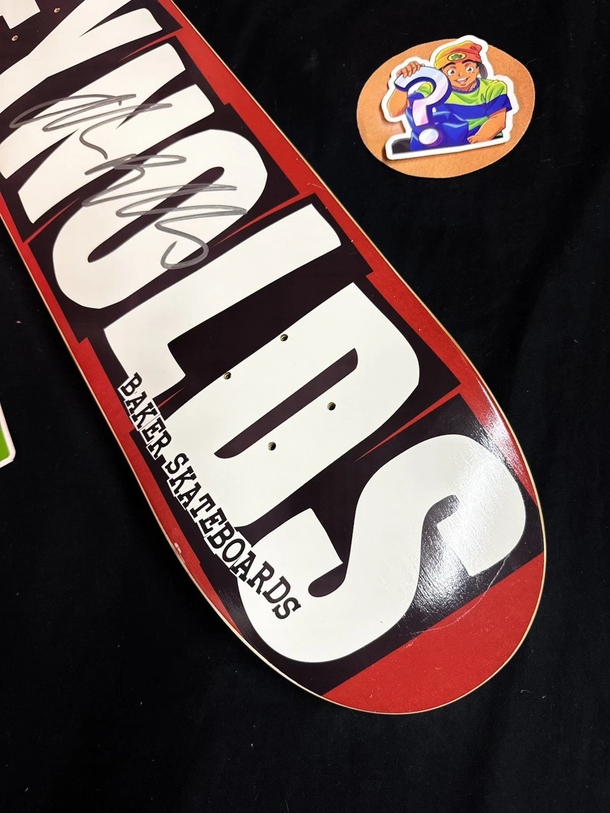 Signed Andrew Reynolds Blocks Logo A Baker Autographed Skateboard Deck