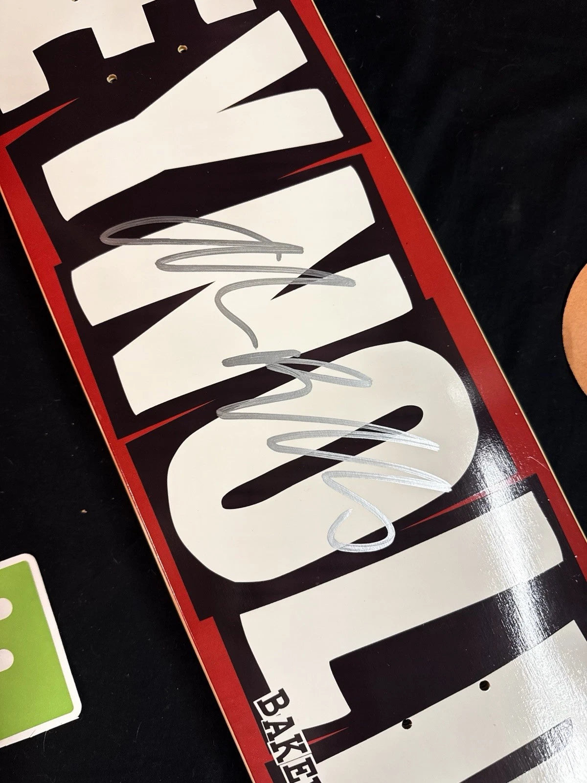 Signed Andrew Reynolds Blocks Logo A Baker Autographed Skateboard Deck