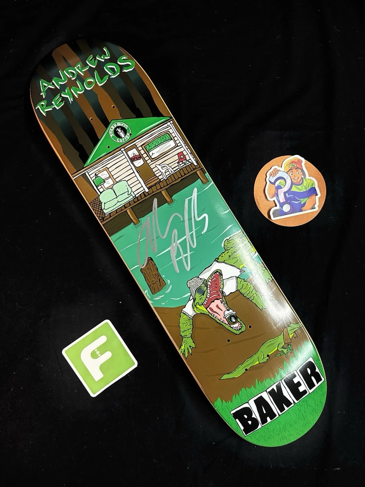 Signed Andrew Reynolds Animal House Autographed Baker Skateboard Deck