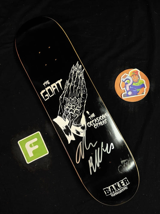 Signed Andrew Reynolds The Goat Autographed Baker Skateboard Deck