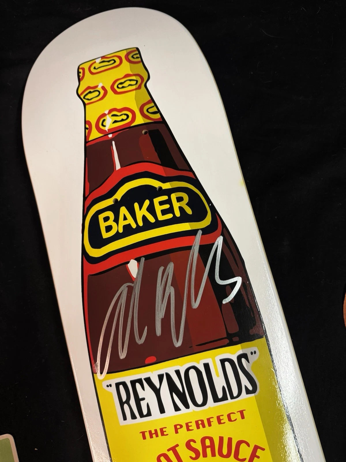 Signed Andrew Reynolds Hot Sauce Autographed Baker Skateboard Deck