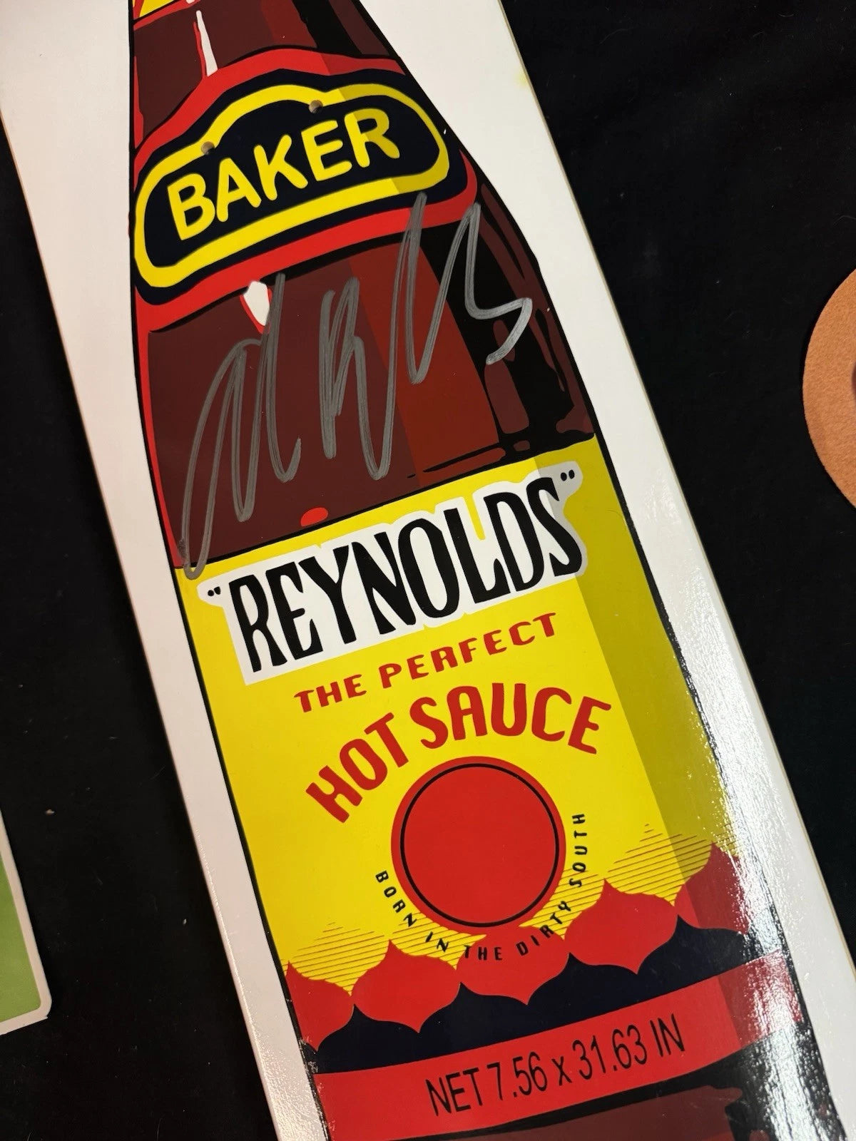 Signed Andrew Reynolds Hot Sauce Autographed Baker Skateboard Deck