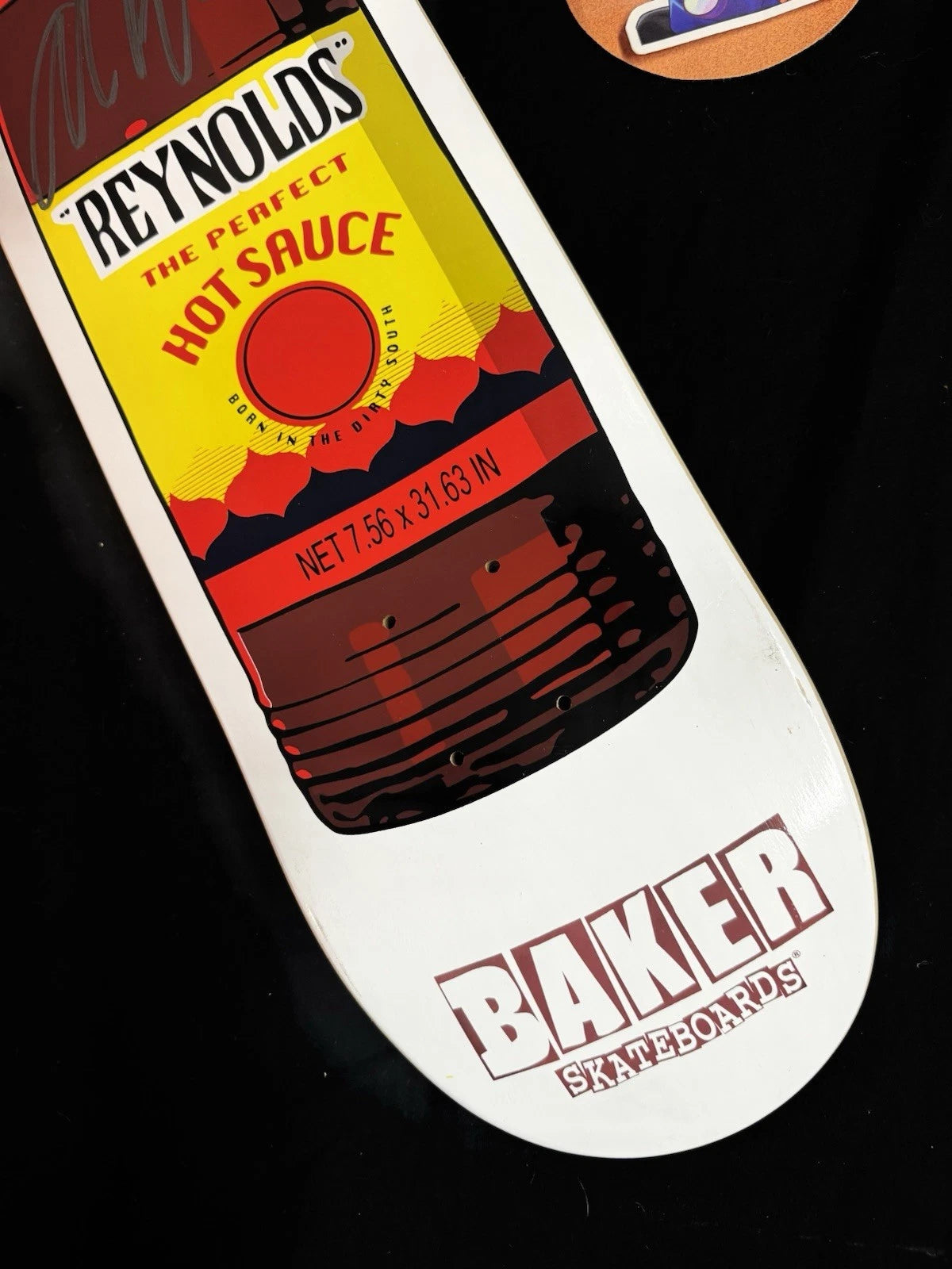 Signed Andrew Reynolds Hot Sauce Autographed Baker Skateboard Deck