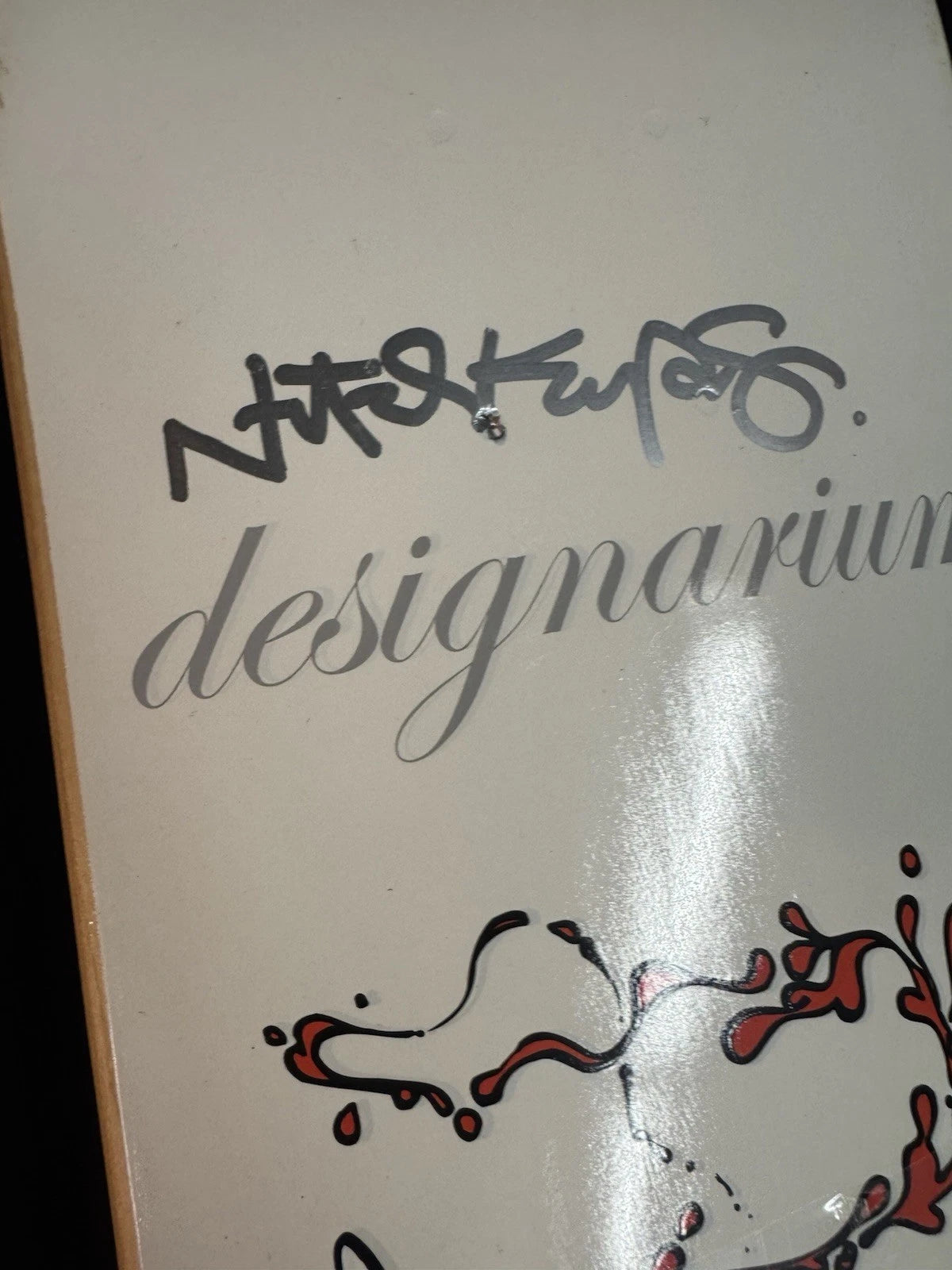 Signed Natas Kaupas Designarium White Dove Autographed Skateboard Deck