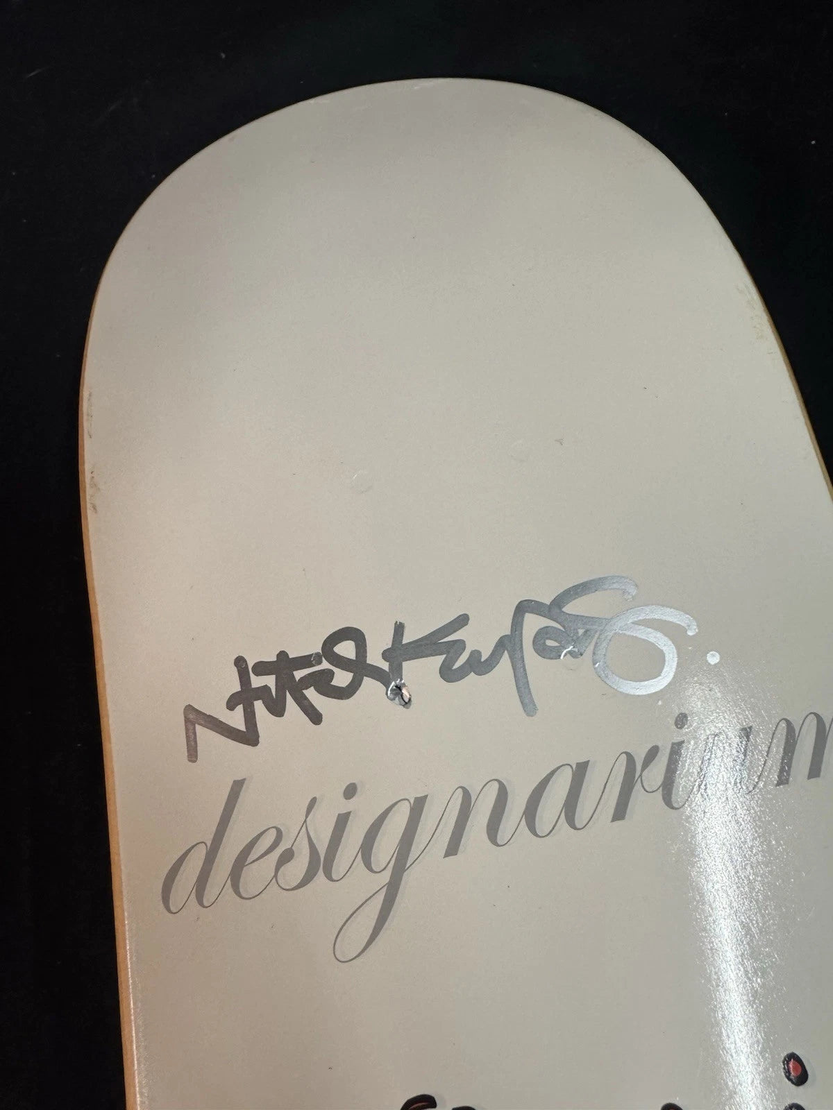 Signed Natas Kaupas Designarium White Dove Autographed Skateboard Deck