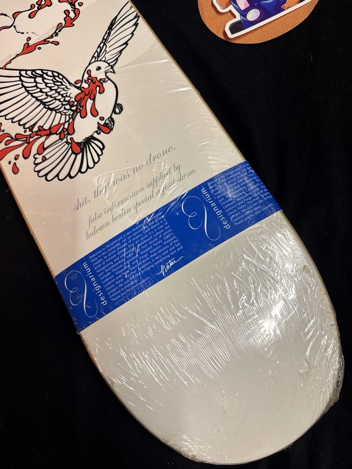 Signed Natas Kaupas Designarium White Dove Autographed Skateboard Deck