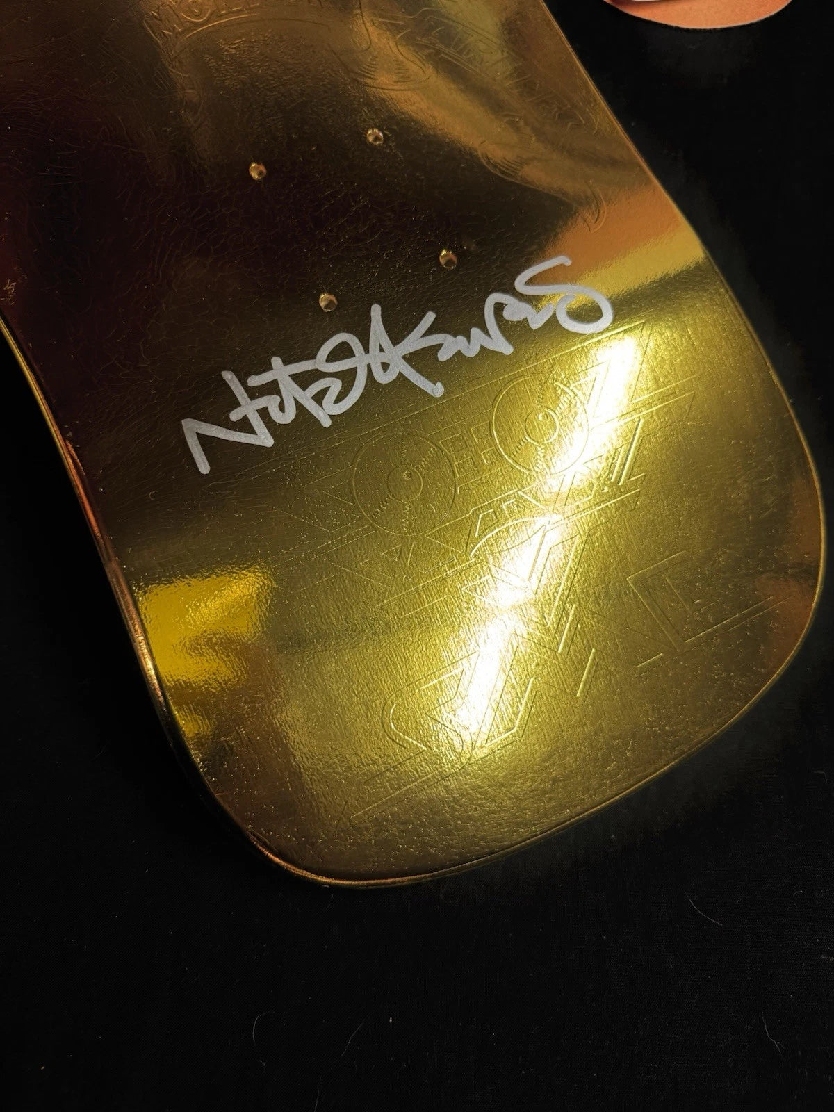 Signed Natas Kaupas Gold Foil Panther Blind Bag Autographed Skateboard Deck