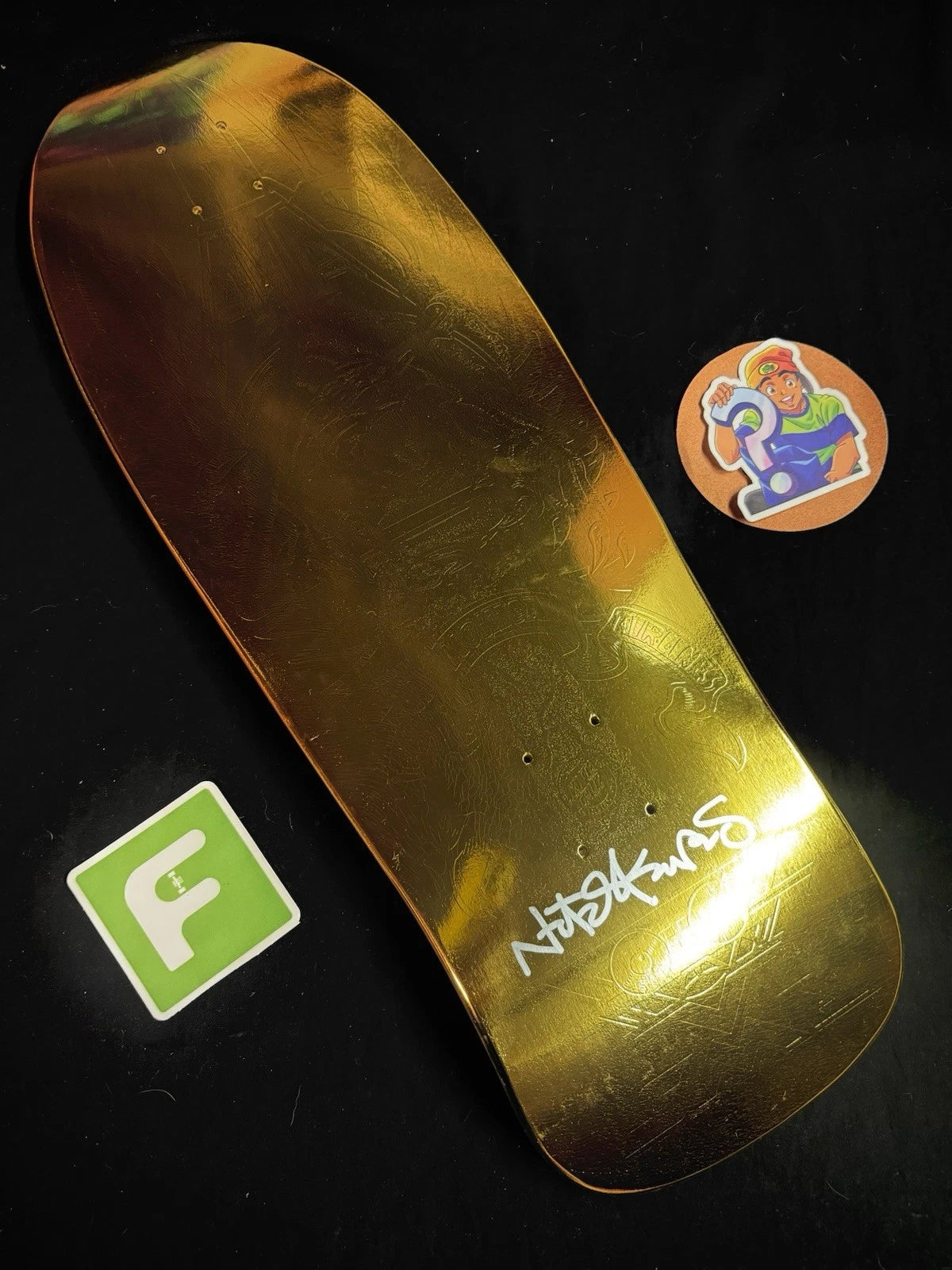Signed Natas Kaupas Gold Foil Panther Blind Bag Autographed Skateboard Deck