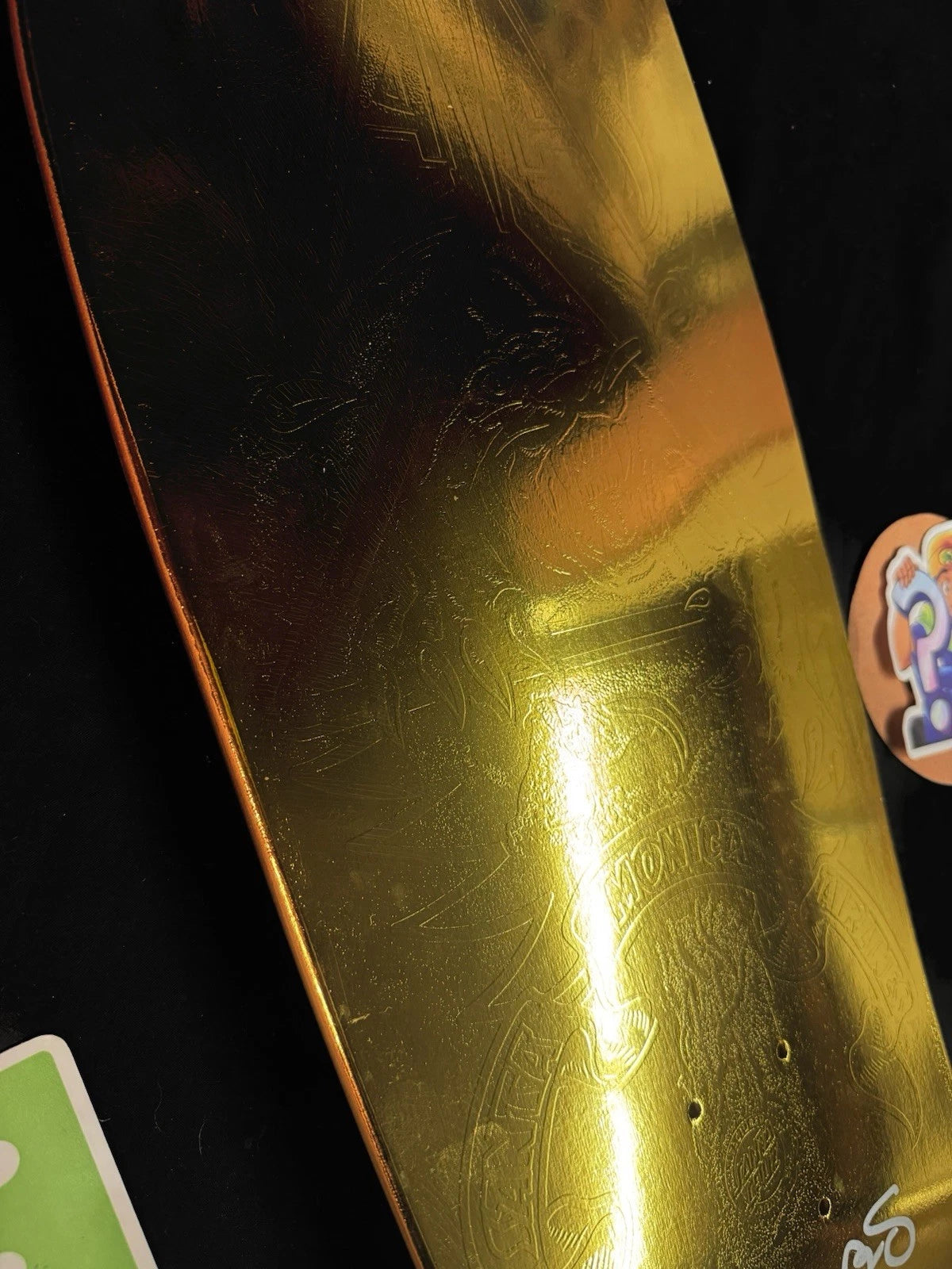 Signed Natas Kaupas Gold Foil Panther Blind Bag Autographed Skateboard Deck