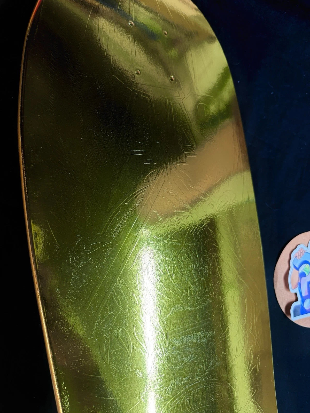 Signed Natas Kaupas Gold Foil Panther Blind Bag Autographed Skateboard Deck