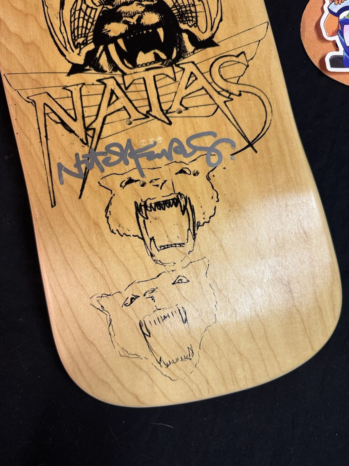 Signed Natas Kaupas Wes Humpston Designarium Autographed Skateboard Deck