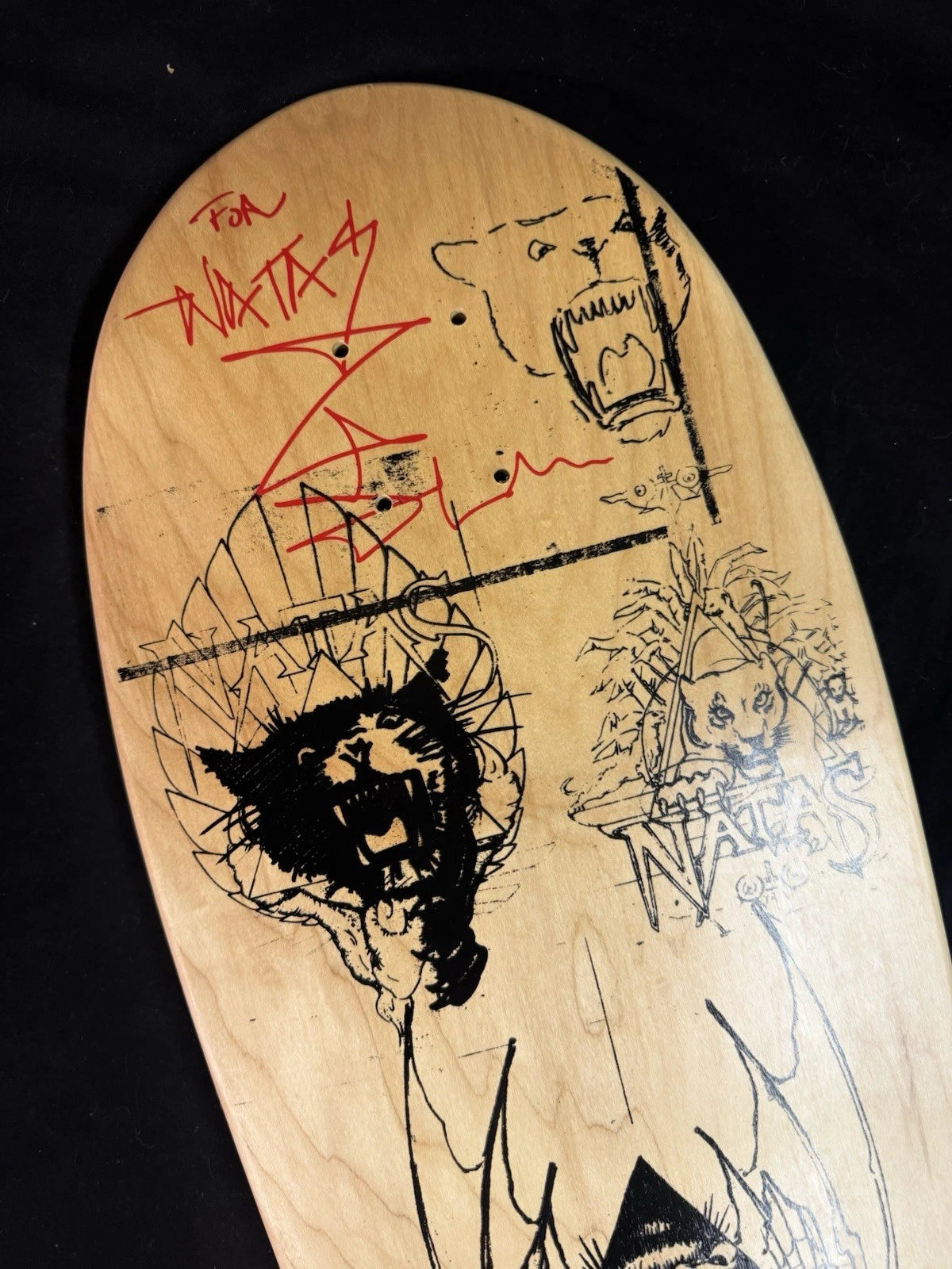 Signed Natas Kaupas Wes Humpston Designarium Autographed Skateboard Deck