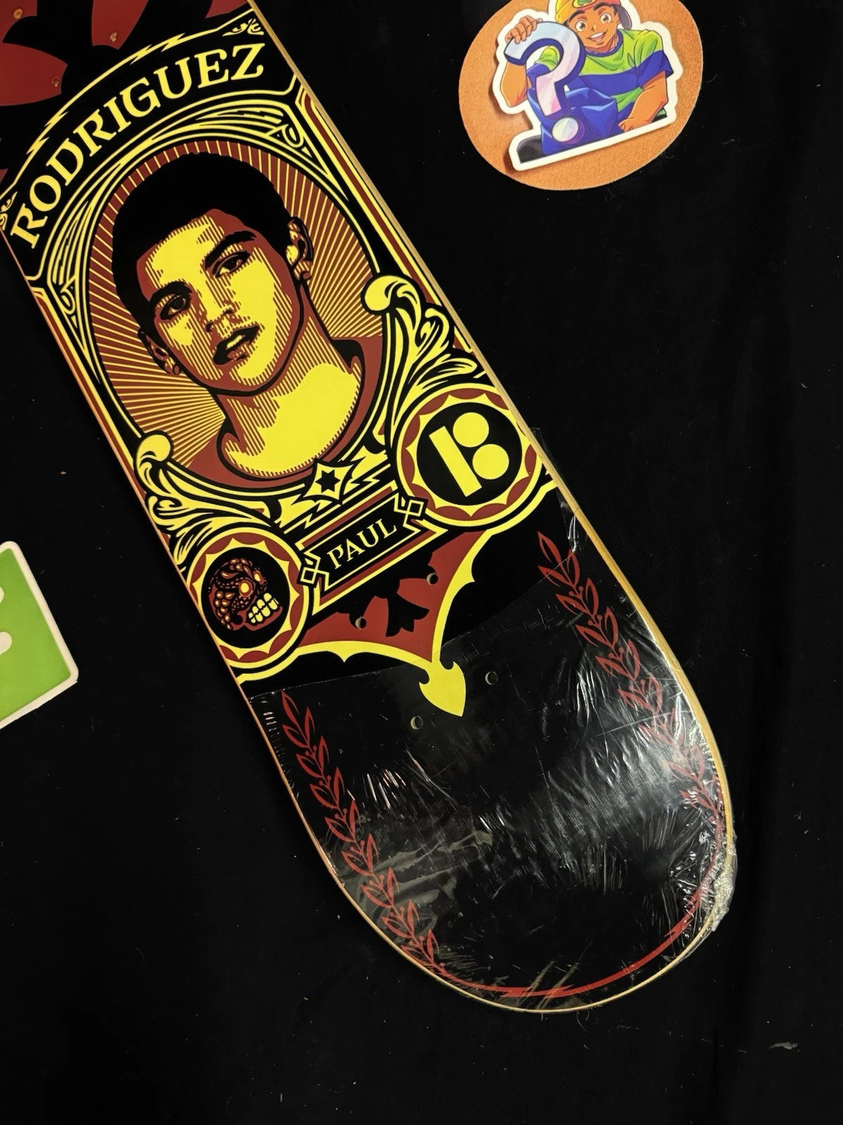 Signed Paul Rodriguez Shepard Fairey Plan B Autographed Skateboard Deck