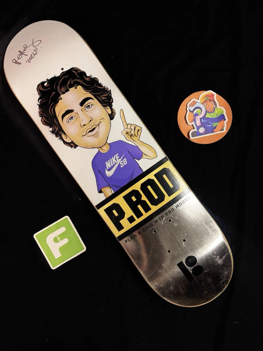 Signed Paul Rodriguez MVP Foil Plan B Autographed Skateboard Deck Prod