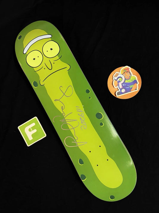 Signed Paul Rodriguez Pickle Rick And Morty Autographed Primitive Skateboard Deck