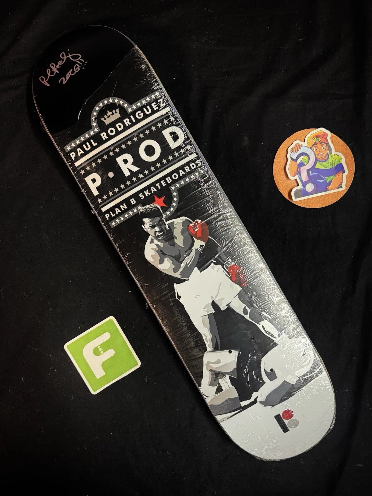 Signed Paul Rodriguez Muhammad Ali Boxing PROD Autographed Plan B Skateboard Deck