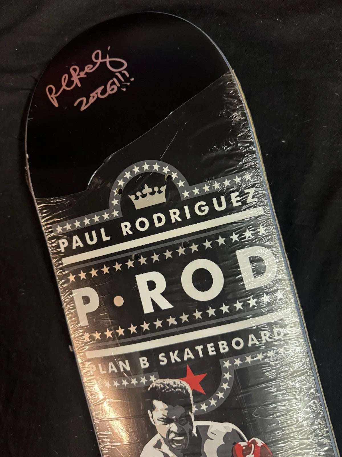 Signed Paul Rodriguez Muhammad Ali Boxing PROD Autographed Plan B Skateboard Deck