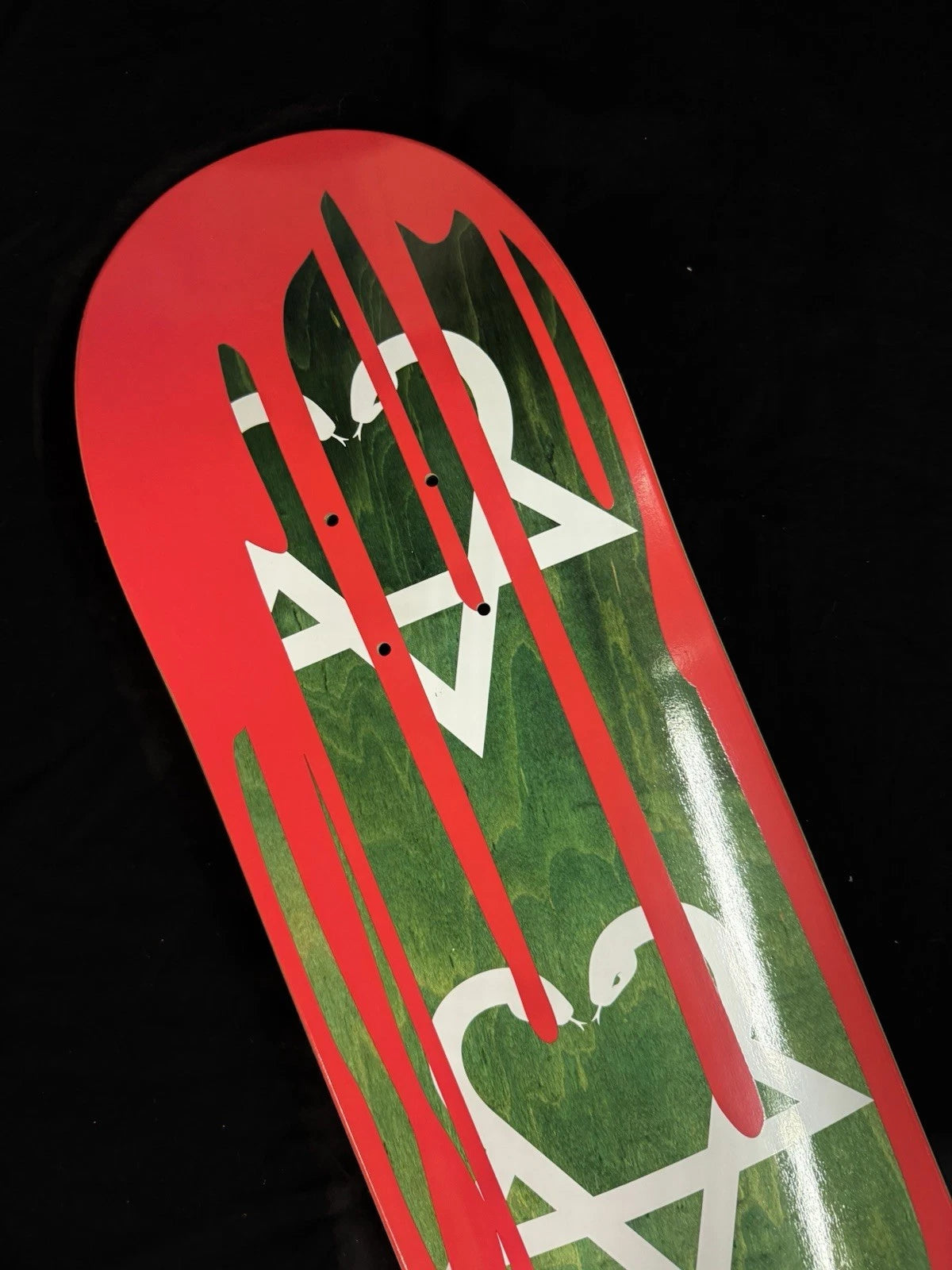 Signed Bam Margera Green Blood Drip Autographed Zero Skateboard Deck