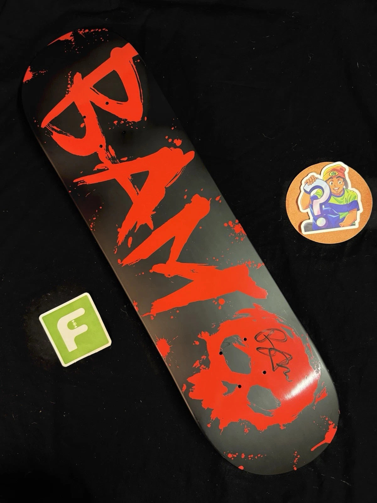 Signed Bam Margera Black Dip Red Skull Limited Autographed Zero Skateboard Deck