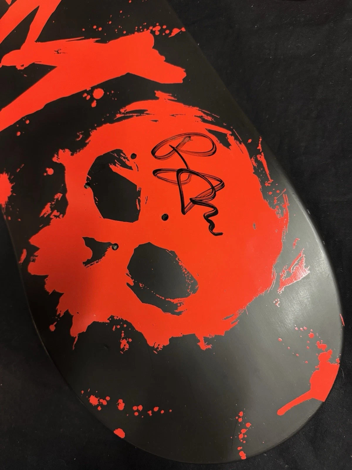 Signed Bam Margera Black Dip Red Skull Limited Autographed Zero Skateboard Deck