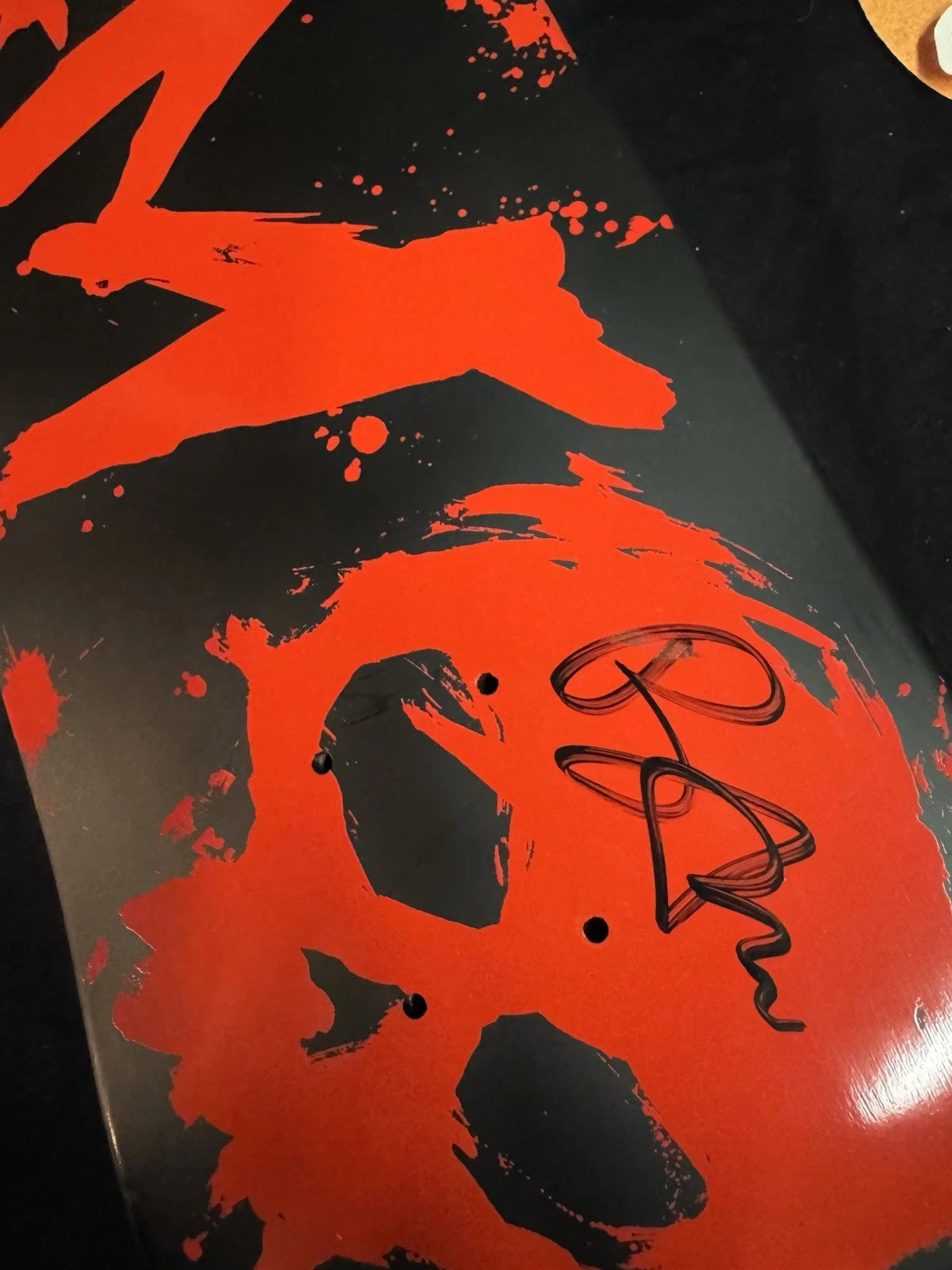 Signed Bam Margera Black Dip Red Skull Limited Autographed Zero Skateboard Deck