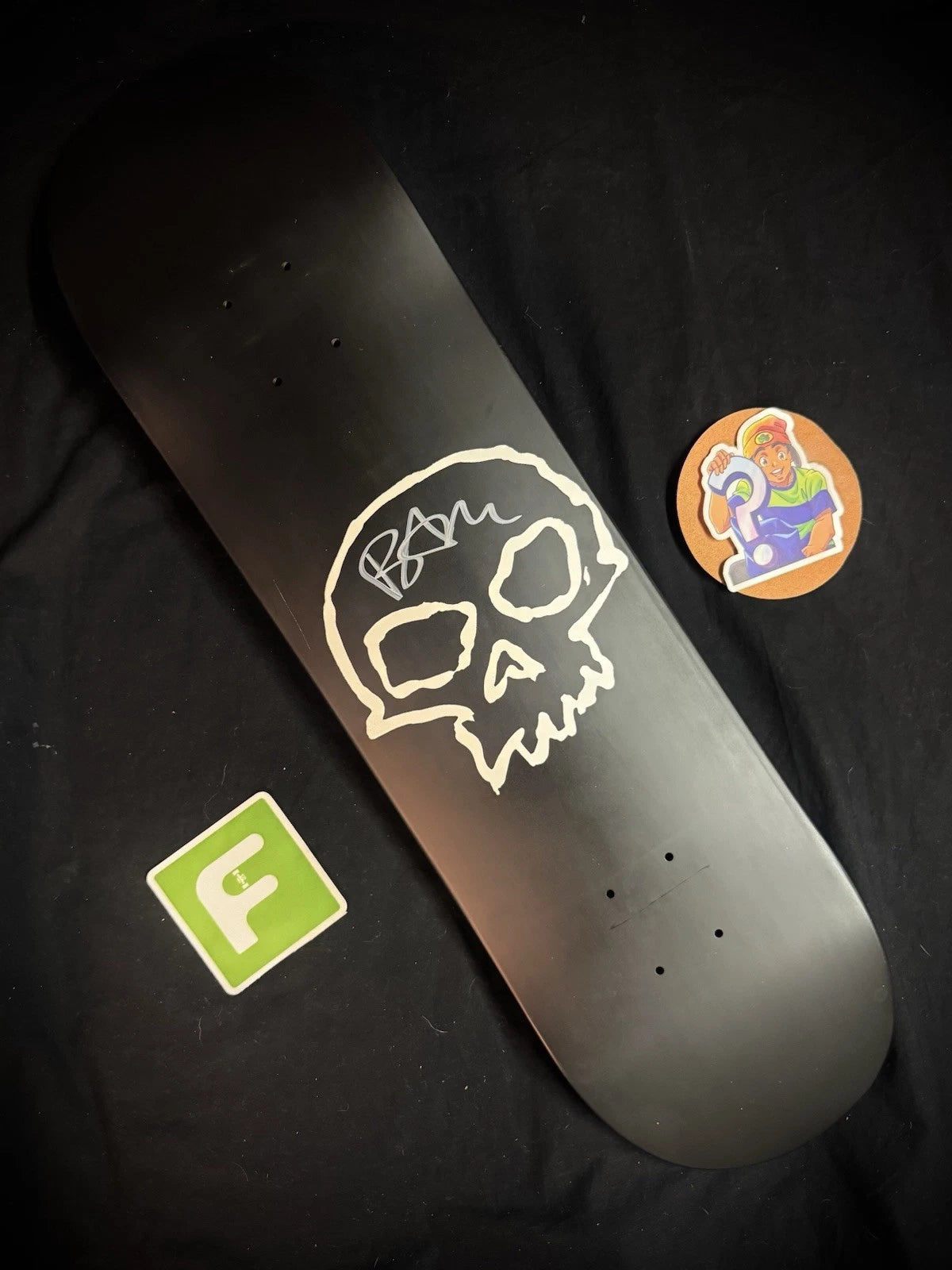 Signed Bam Margera Black Full Dip Skull Limited Autographed Zero Skateboard Deck