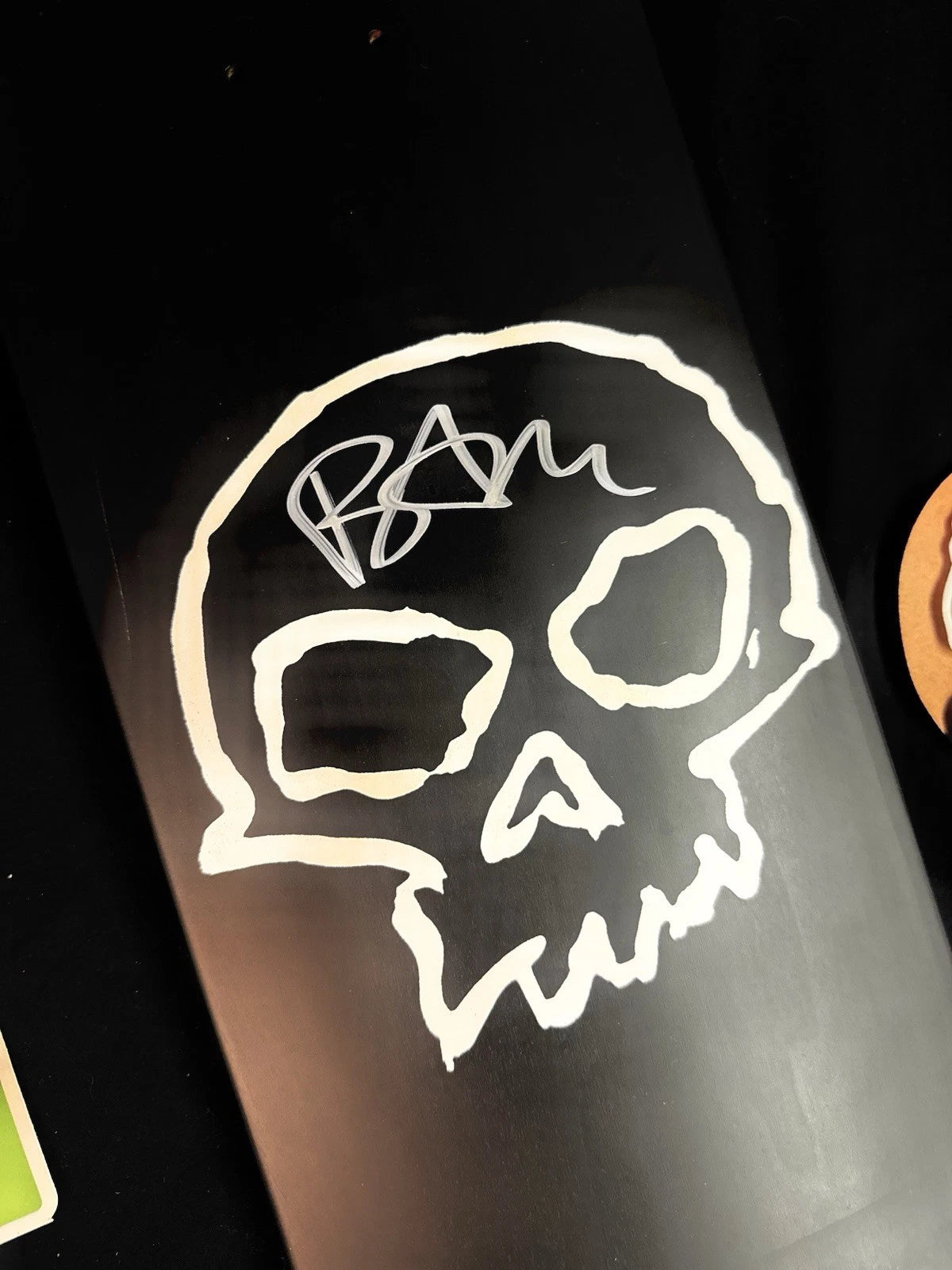 Signed Bam Margera Black Full Dip Skull Limited Autographed Zero Skateboard Deck