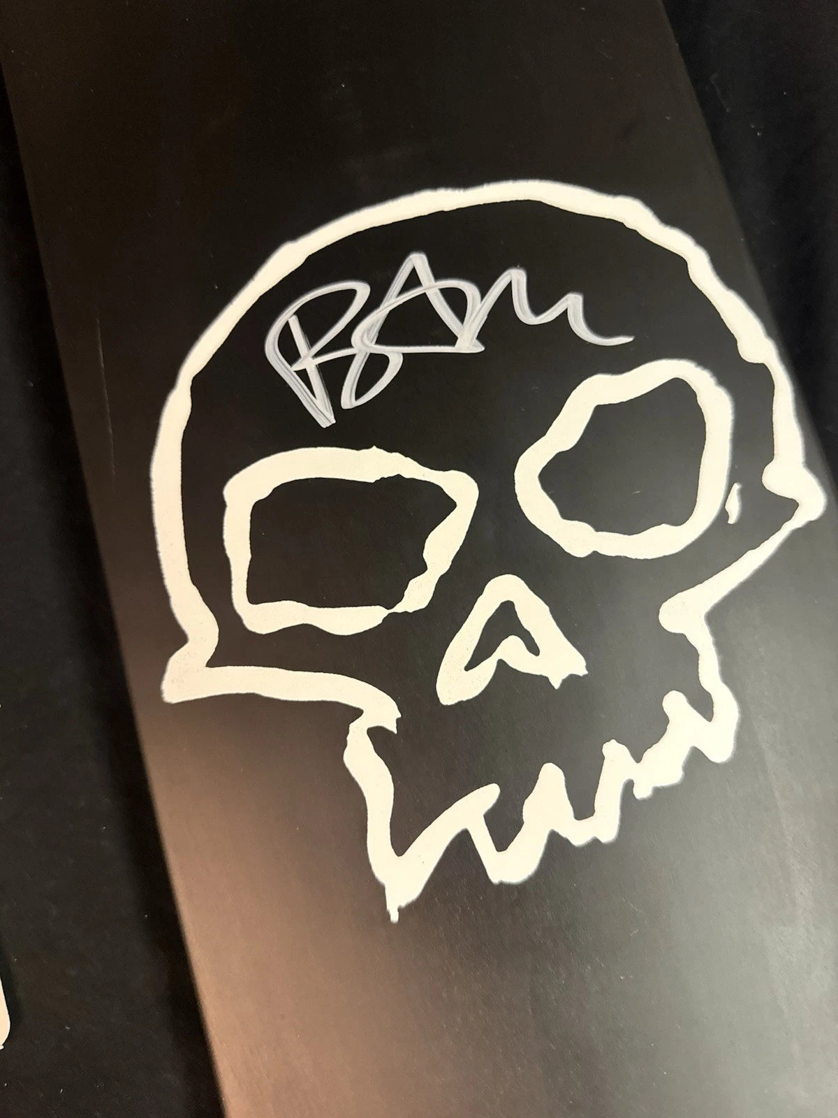 Signed Bam Margera Black Full Dip Skull Limited Autographed Zero Skateboard Deck