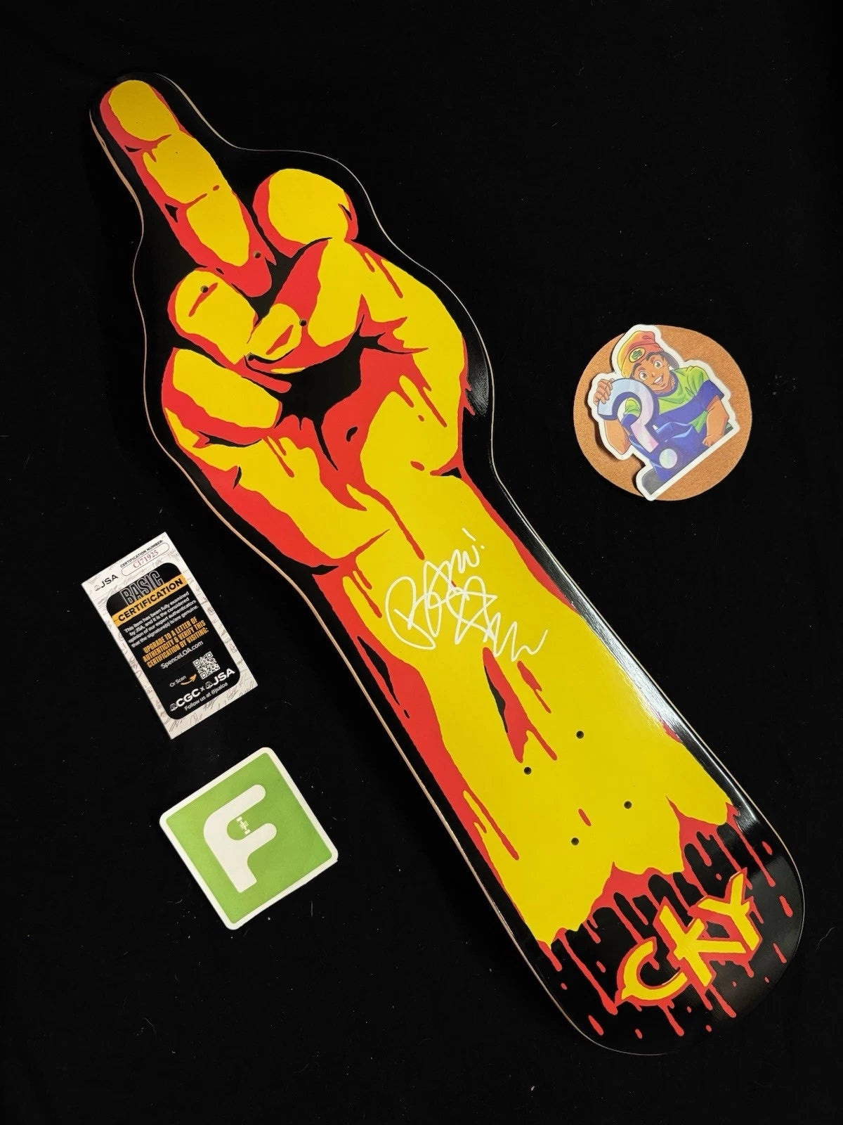 Signed Bam Margera HIM Element CKY Autographed Cruiser Skateboard Deck